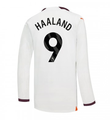 Manchester City Erling Haaland #9 Vieraspaita 2023-24 Pitkät Hihat